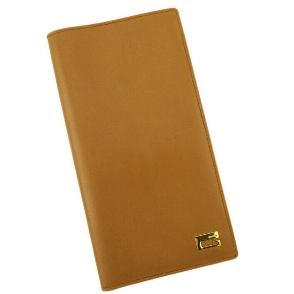 Authentic GUCCI length wallet G mark beige leather - Picture 1 of 9